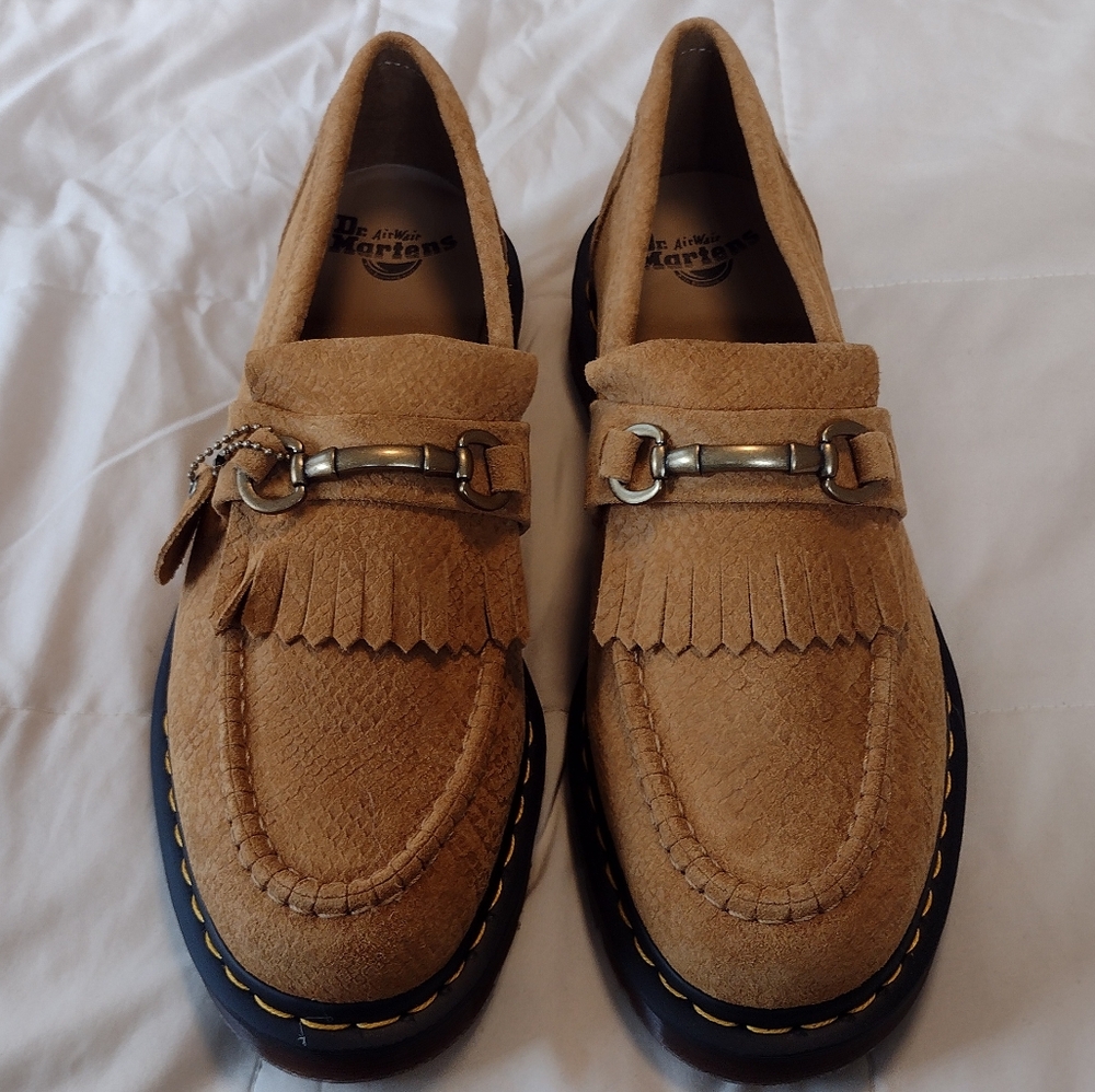 Dr. Martens Adrian snaffle loafer autumn spice calf python embossed mens size 12